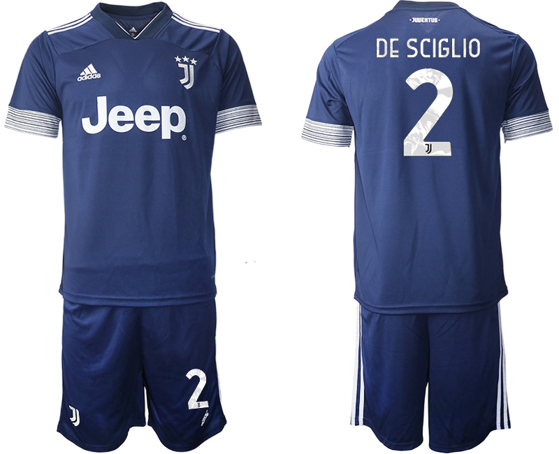 Men 2020-2021 club Juventus away #2 blue Soccer Jerseys